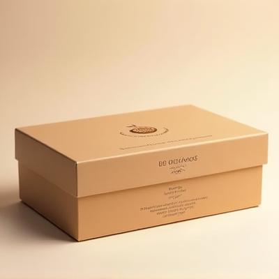 Boîte à pâtisserie en carton certifié FSC avec logo Blé Sauvage.